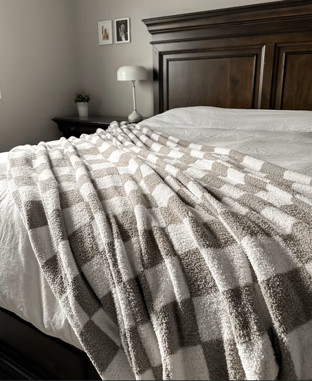 Checkered Plush Blanket