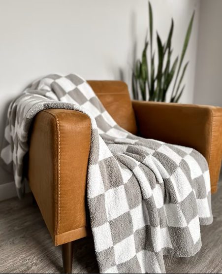 Checkered Plush Blanket