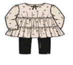Nano Girls Two Piece Dress & Pant Set
