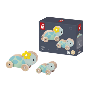 Wooden Pair of Turtles - Roll Back & Forth