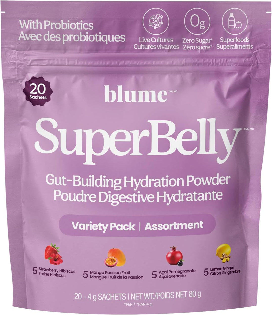 Variety Pack SuperBelly Water Elixirs with Prebiotics