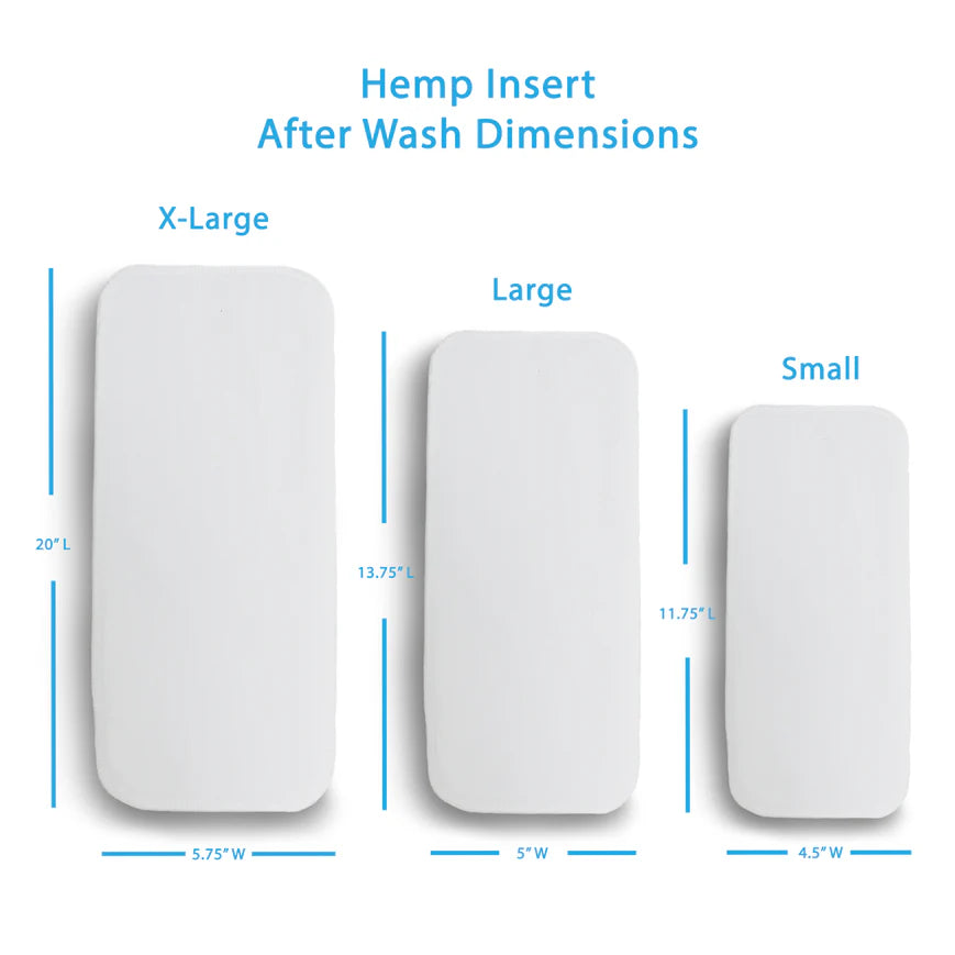 Hemp Insert for Cloth Diapers 2 pack