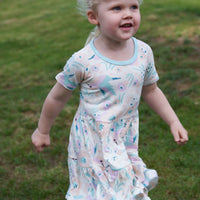 Bamboo Tiered Jersey Dress w Bloomer