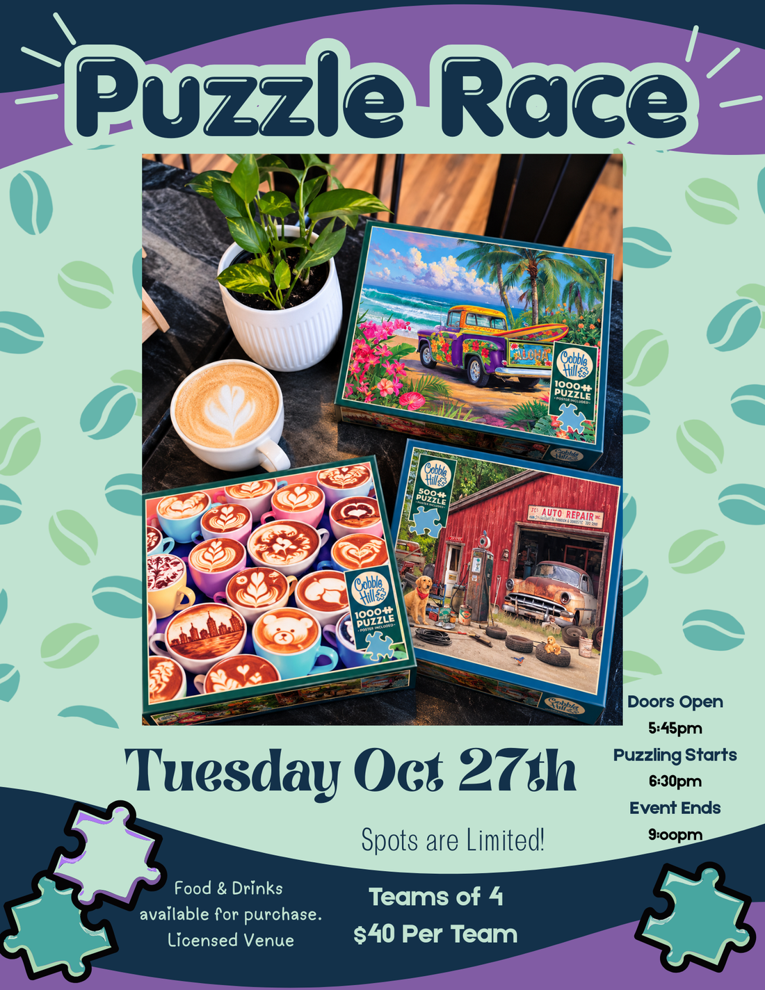 Puzzle Race Ticket Oct 27th