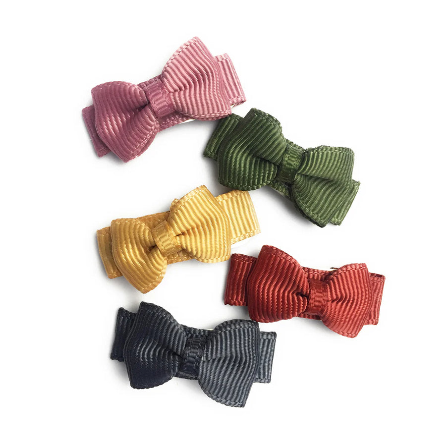 Baby Wisp Tuxedo Bow Snap Clips