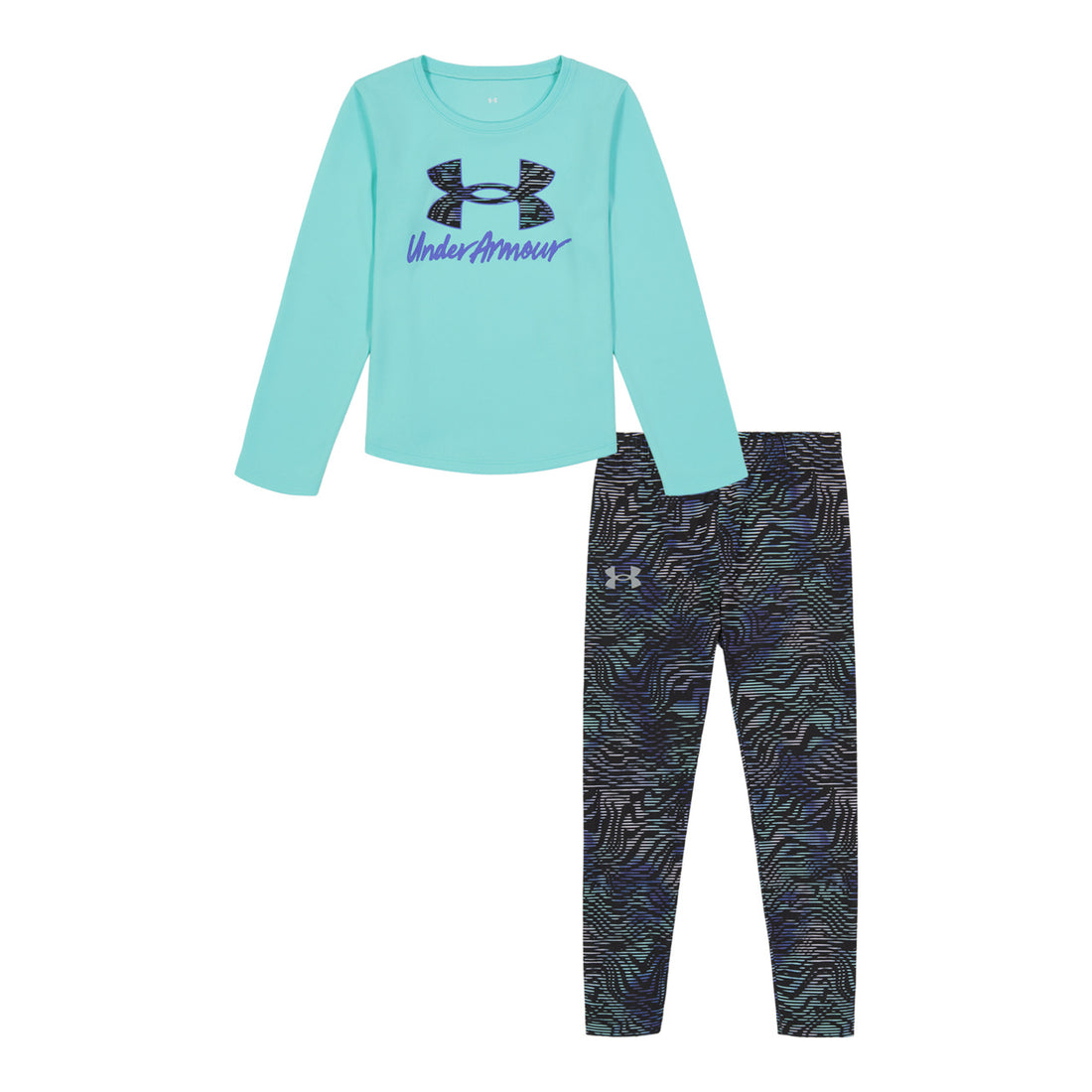 Girls Warped Dash Big Logo Long Sleeve and Legging Set