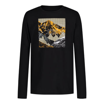 Boys Mountain Mix Logo Long Sleeve T-Shirt