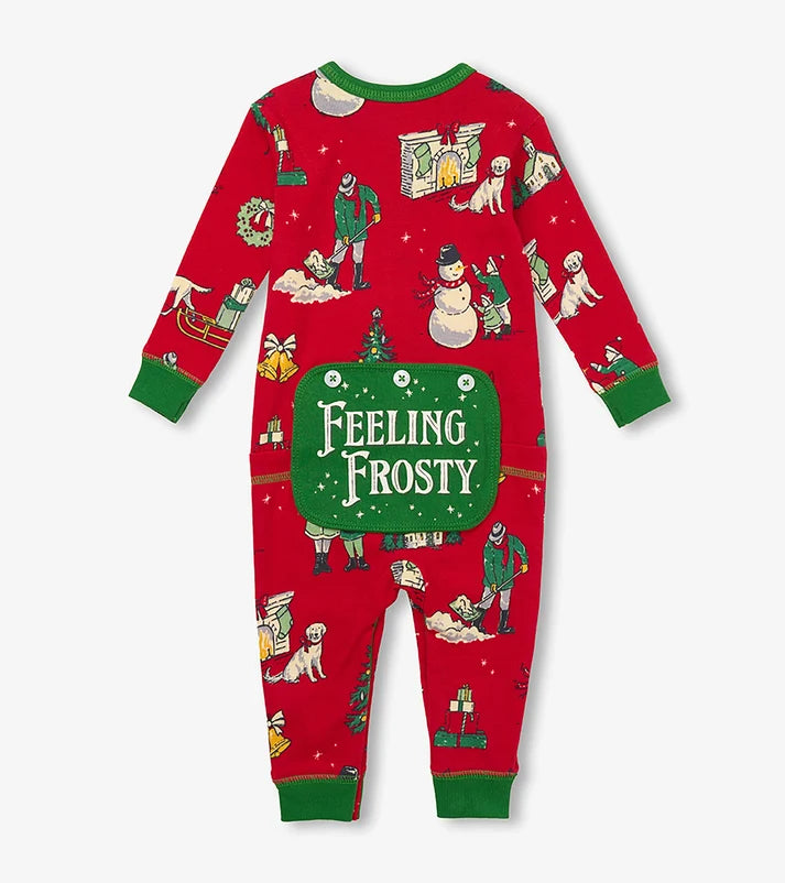 Baby Feeling Frosty Christmas Union Suit