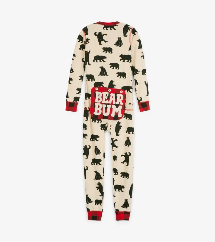 Black Bear Bum One-Piece Pajamas – Kids
