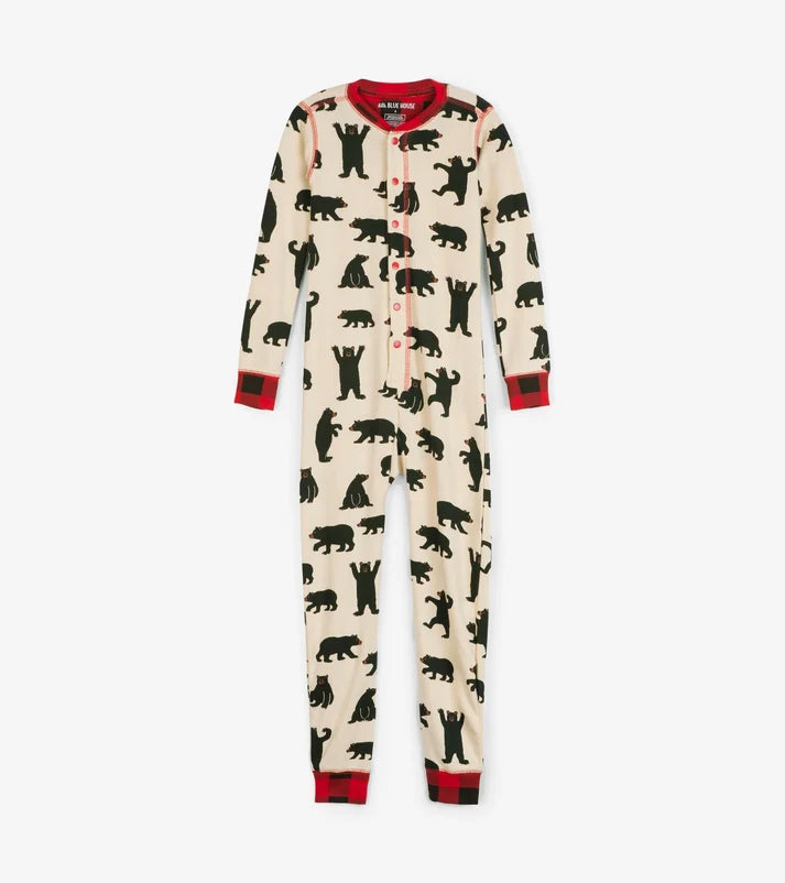 Black Bear Bum One-Piece Pajamas – Kids