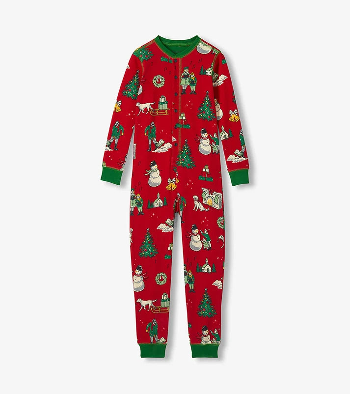 Adult Feeling Frosty Christmas Union Suit