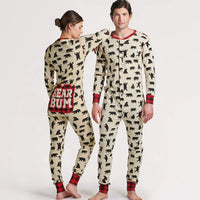 Black Bear Bum One-Piece Pajamas – Adult