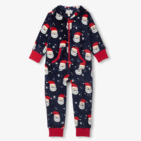 Santa Fleece Hooded Jumpsuit – Adult