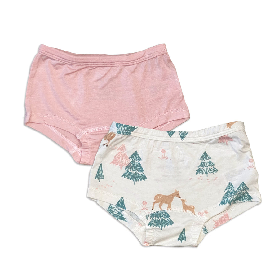 Bamboo Girls Boyshort Underwear - 2 Pack