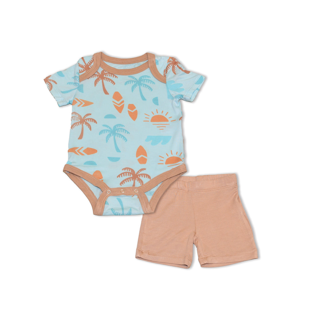 Bamboo Short Sleeve Onesie & Short Set