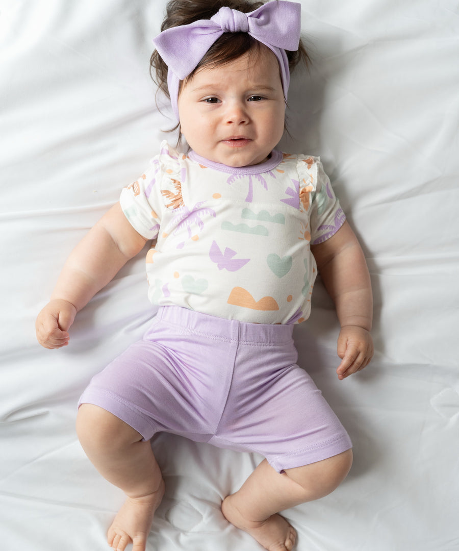 Bamboo Ruffle Onesie & Shorts