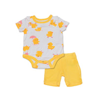 Bamboo Ruffle Onesie & Shorts