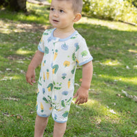 Bamboo Short Sleeve Zippy Romper