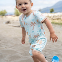 Bamboo Short Sleeve Zippy Romper