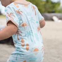 Bamboo Short Sleeve Zippy Romper