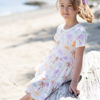 Bamboo Tiered Jersey Dress w Bloomer