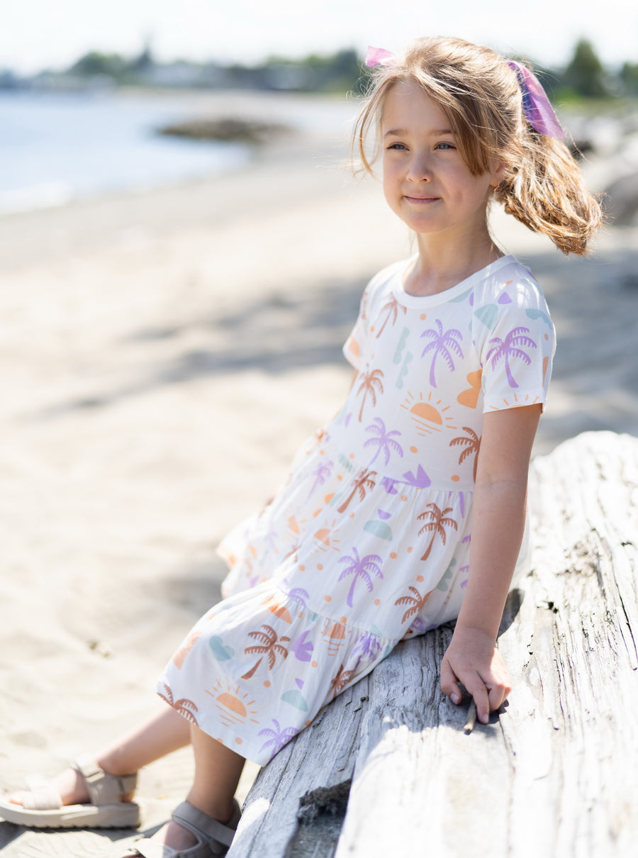 Bamboo Tiered Jersey Dress w Bloomer