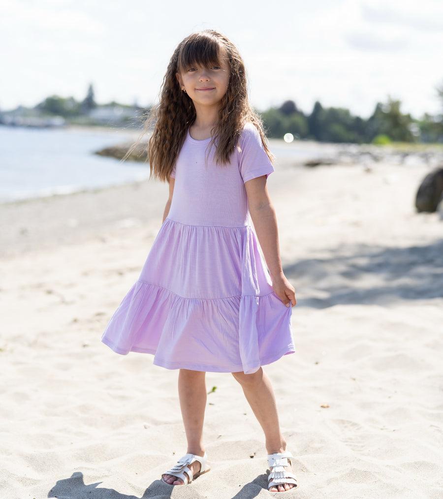 Bamboo Tiered Jersey Dress w Bloomer