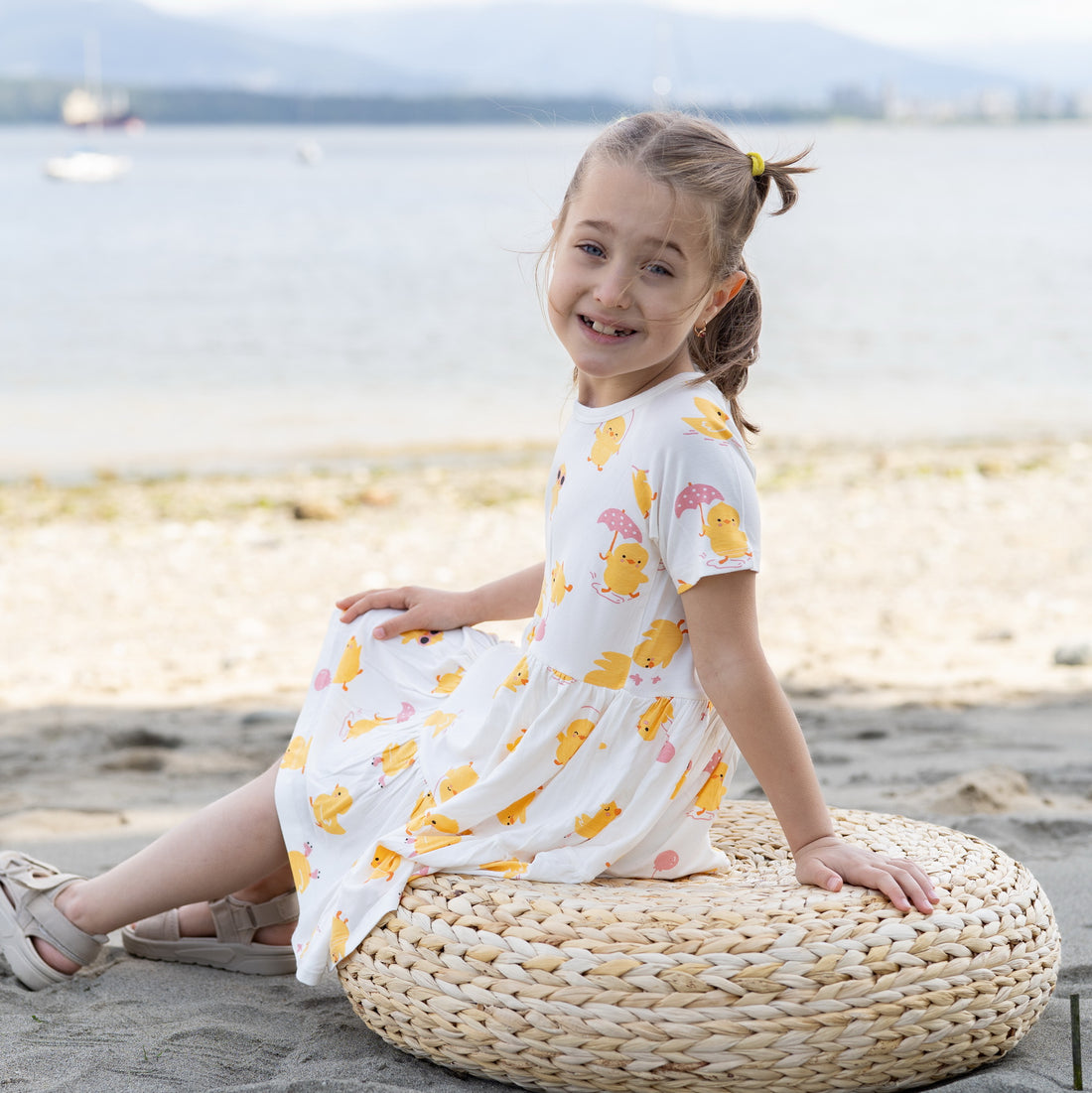 Bamboo Tiered Jersey Dress w Bloomer