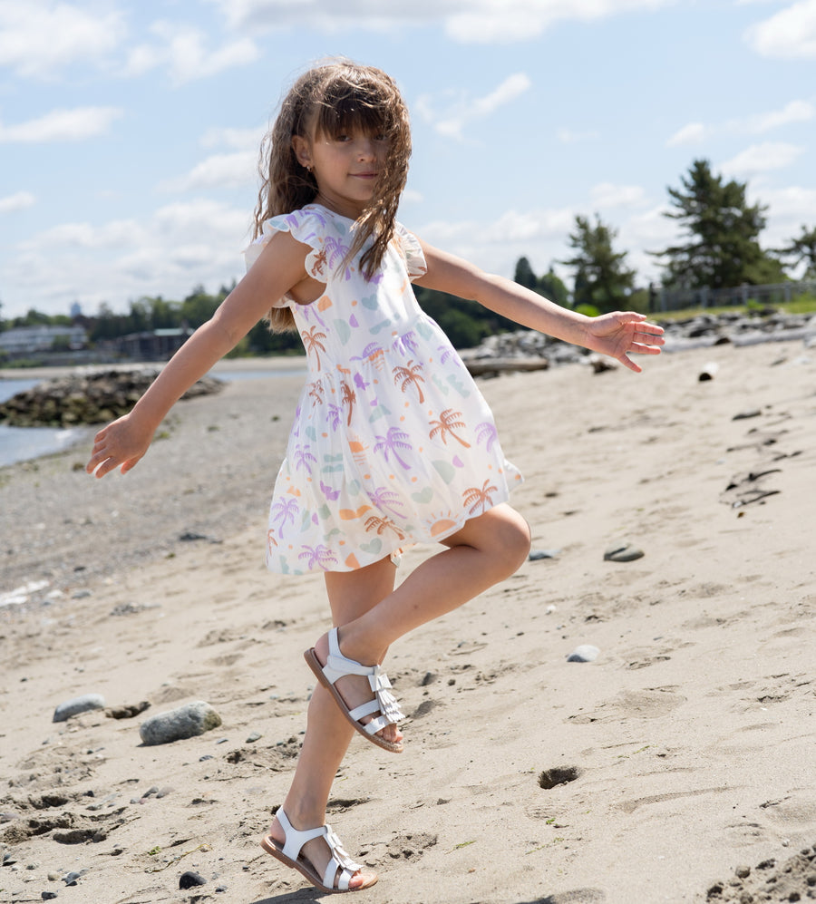 Bamboo Flutter Sleeve Dress with Bloomer