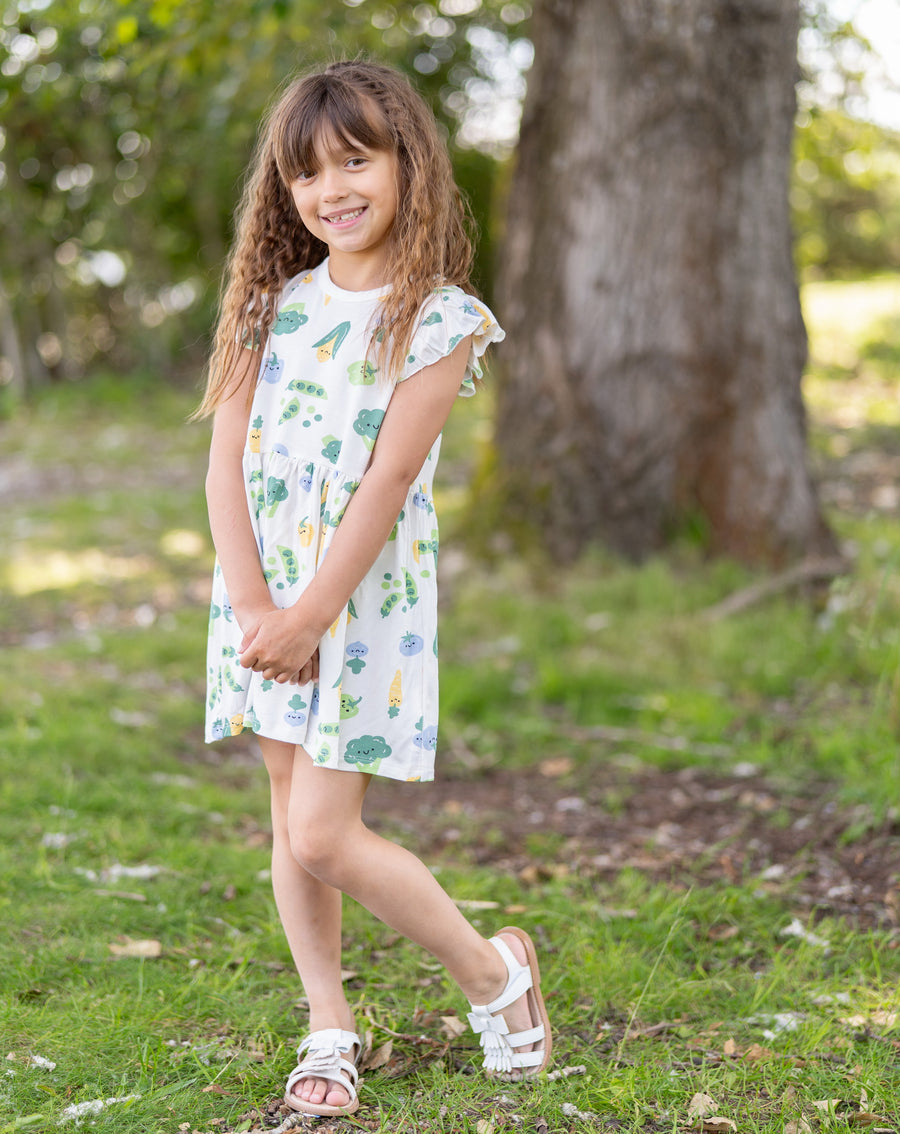 Bamboo Flutter Sleeve Dress with Bloomer