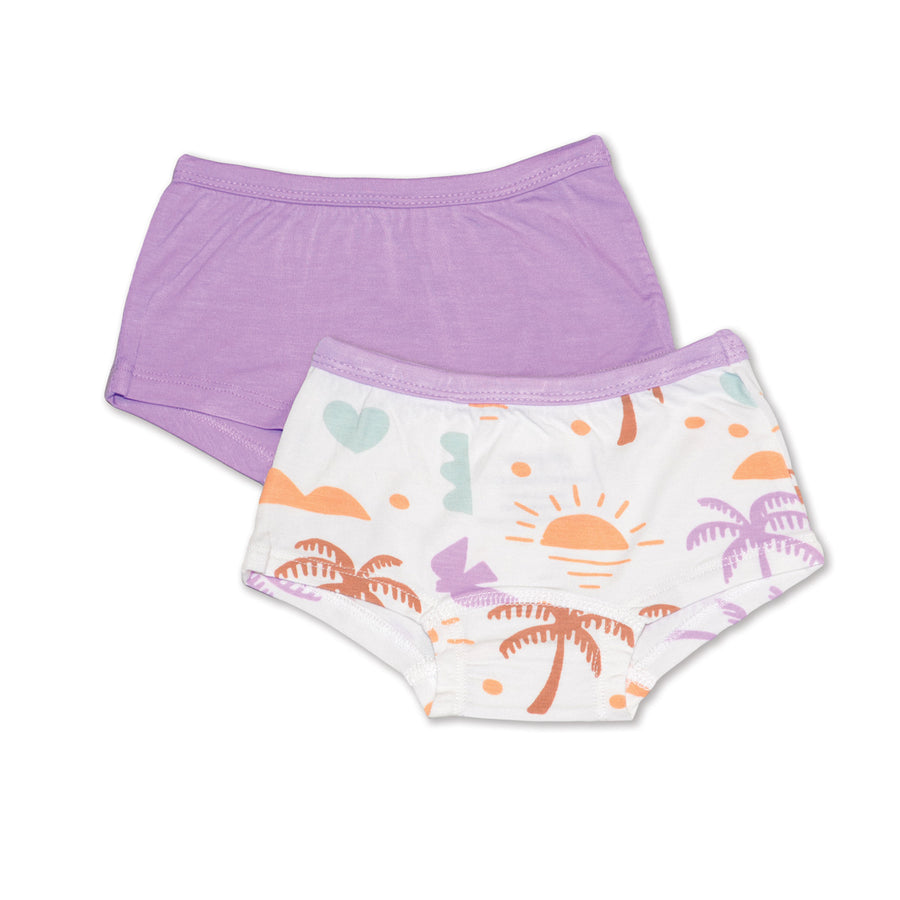 Bamboo Girls Boyshort Underwear - 2 Pack