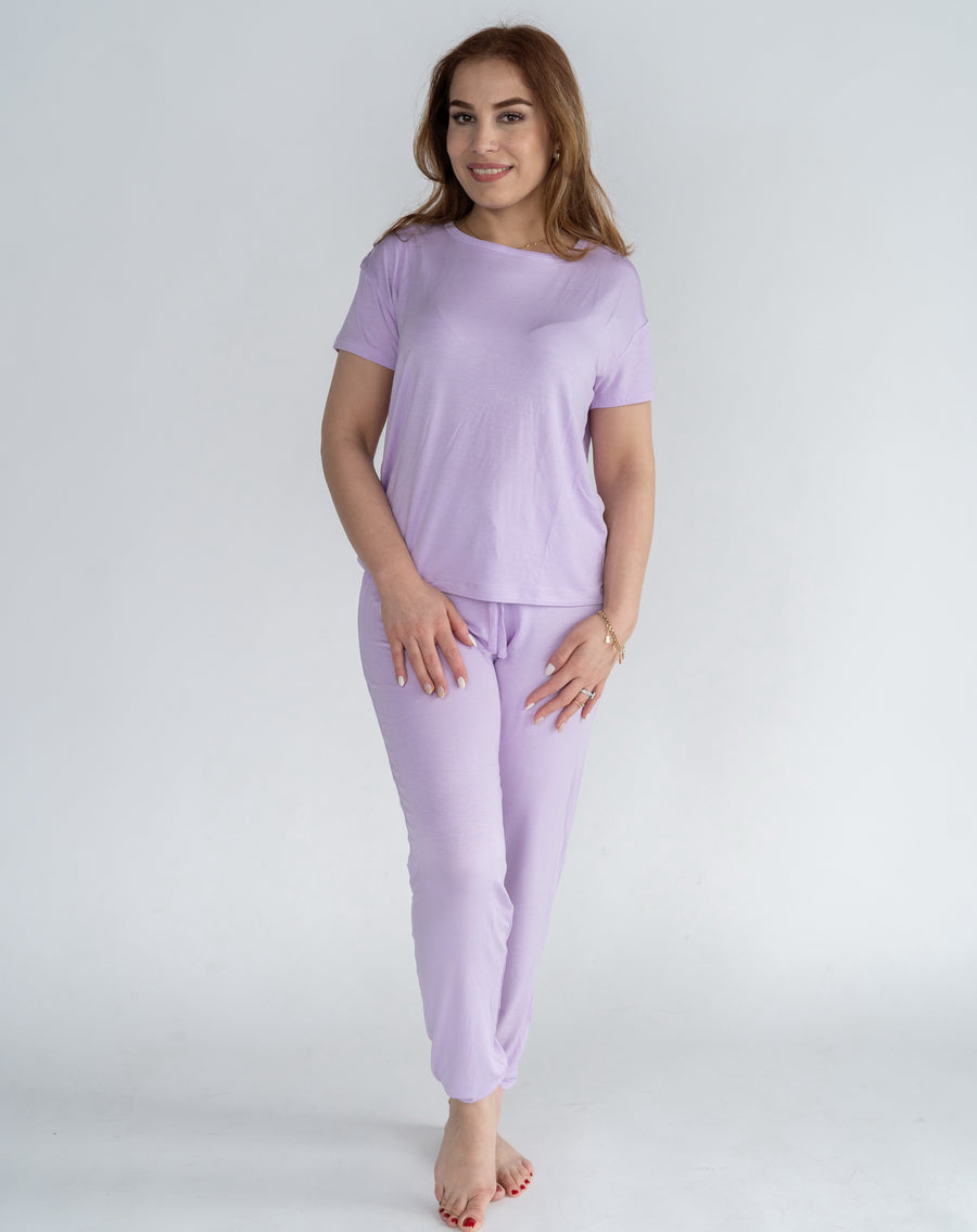 Women's Bamboo Short Sleeve Loungewear Set