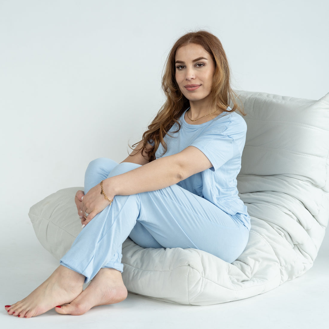 Women's Bamboo Short Sleeve Loungewear Set