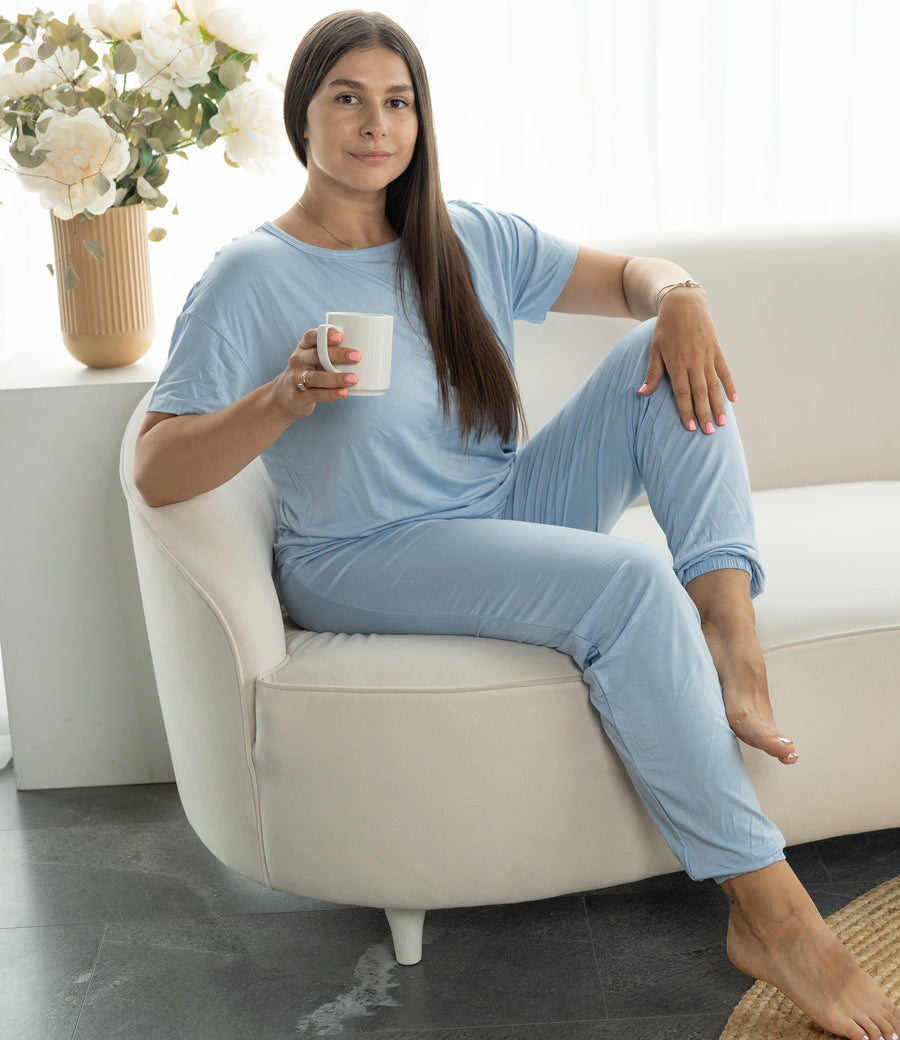 Women's Bamboo Short Sleeve Loungewear Set