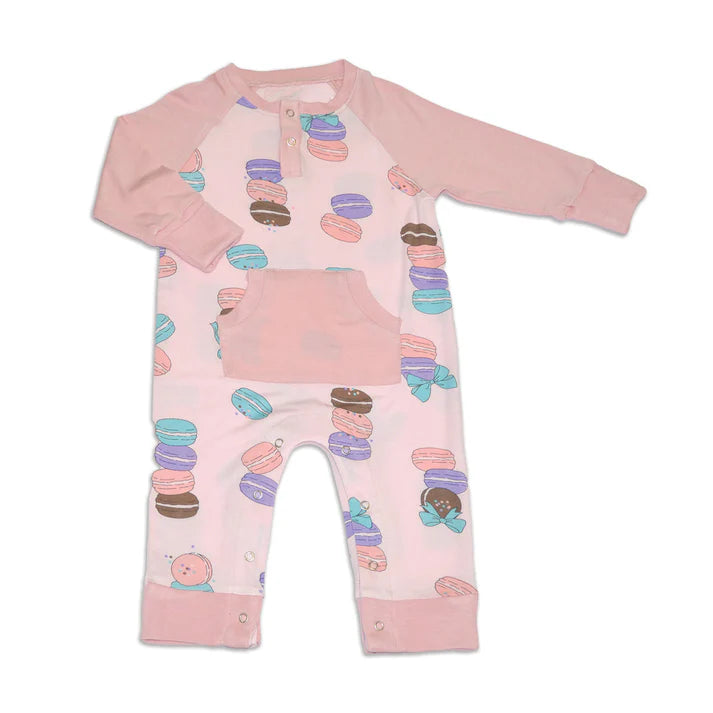 Bamboo Long Sleeve Romper with Kangaroo Pocket
