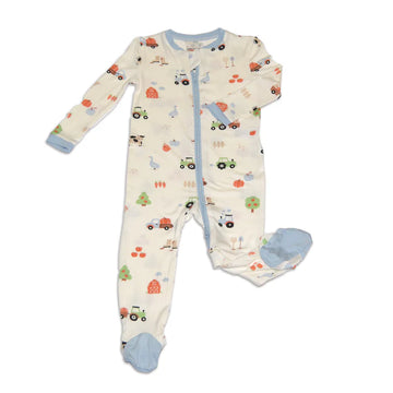 Bamboo Footed Sleeper - 2 Way Zipper