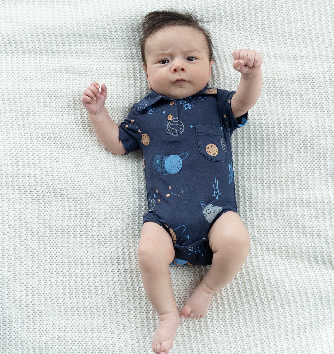 Bamboo Short Sleeve Polo Onesie