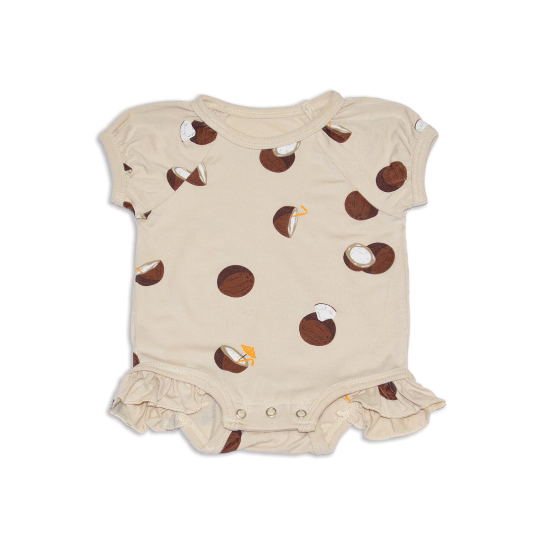 Bamboo Short Sleeve Ruffle Onesie