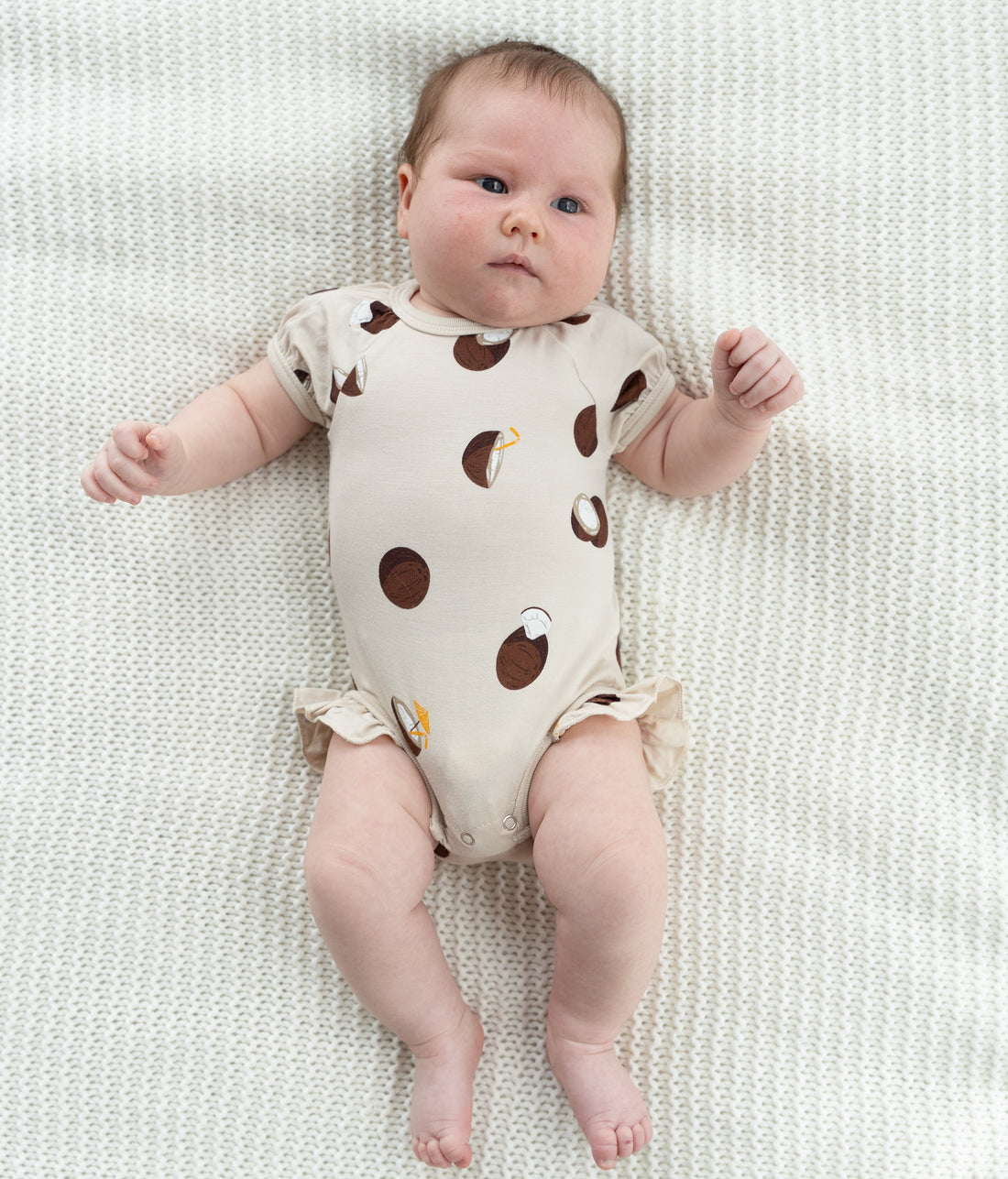 Bamboo Short Sleeve Ruffle Onesie