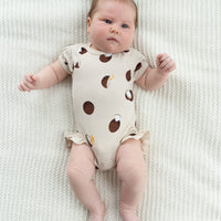 Bamboo Short Sleeve Ruffle Onesie