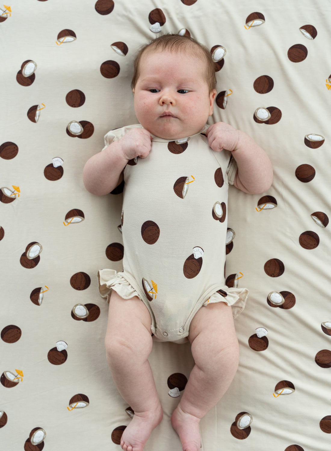 Bamboo Short Sleeve Ruffle Onesie