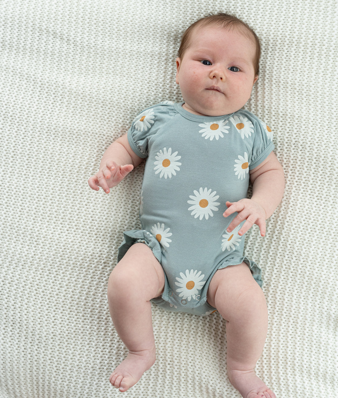 Bamboo Short Sleeve Ruffle Onesie