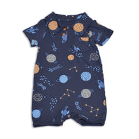 Bamboo Short Sleeve Polo Romper