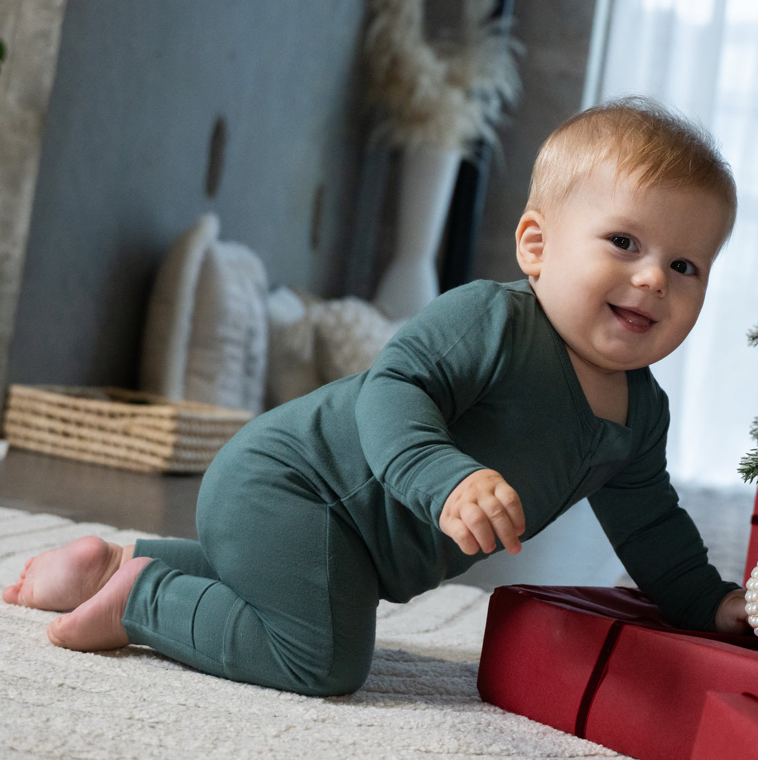 Bamboo Two Way Zipper Romper