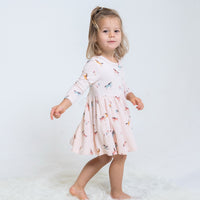 Bamboo Long Sleeve Flare Dress