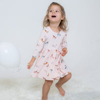 Bamboo Long Sleeve Flare Dress