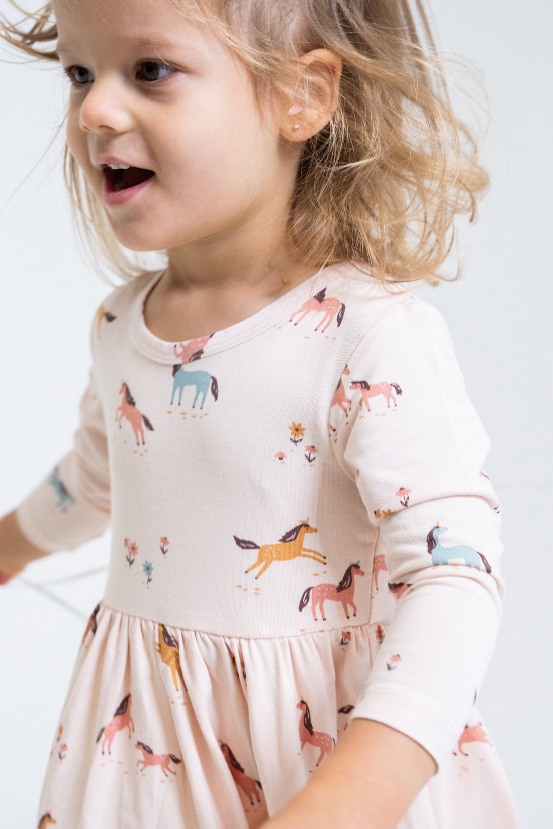Bamboo Long Sleeve Flare Dress