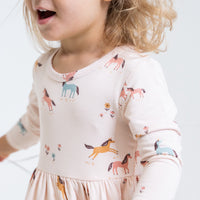 Bamboo Long Sleeve Flare Dress