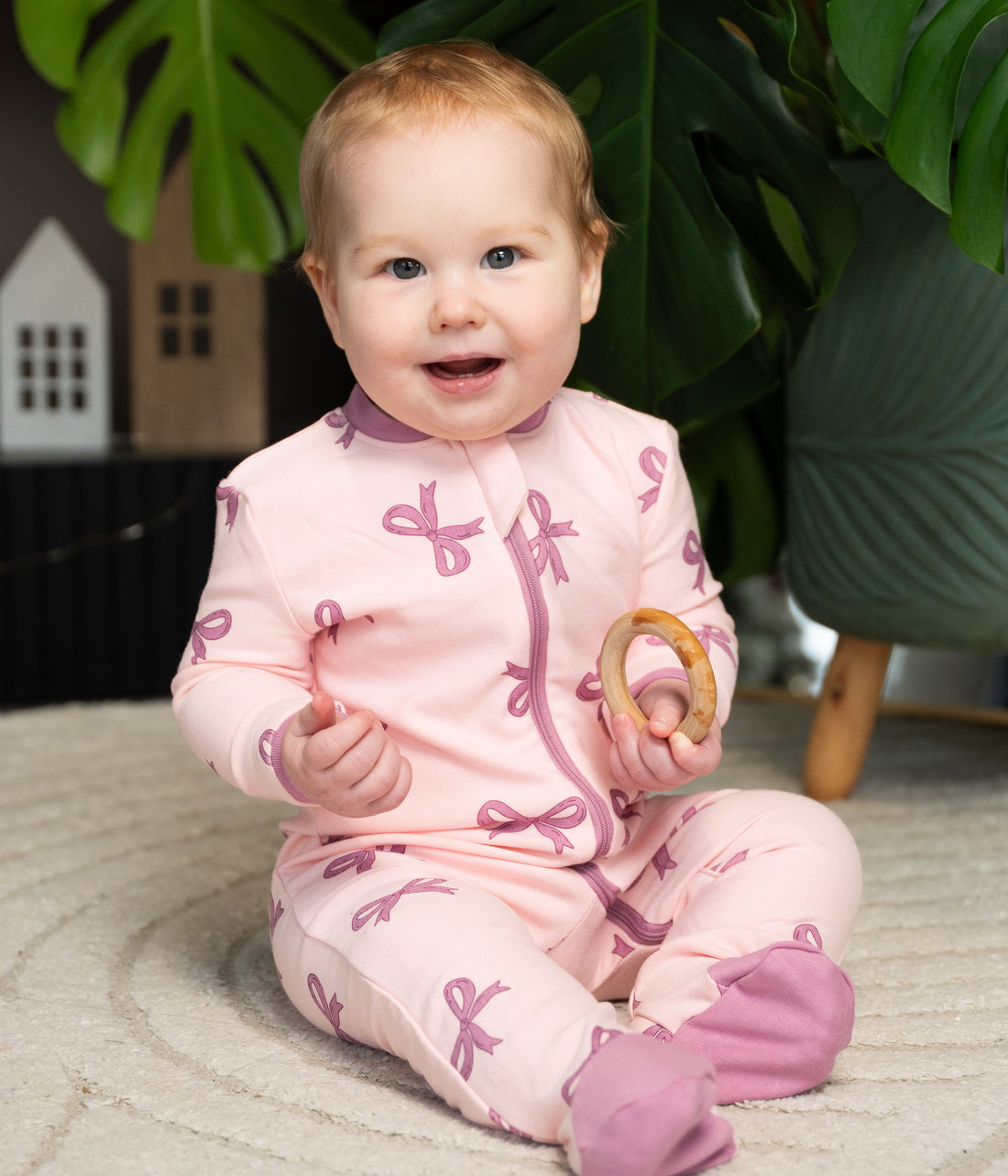 Bamboo Fleece Footie with 2 Way Zipper