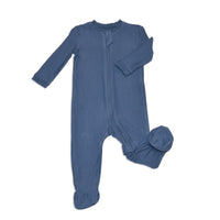 Bamboo Fleece Footie with 2 Way Zipper